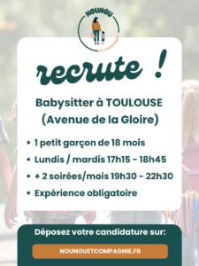 Offre d'emploi babysitting Toulouse centre ville marengo côte pavée soupetard