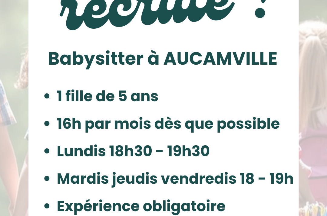 Offre d’emploi – Aucamville