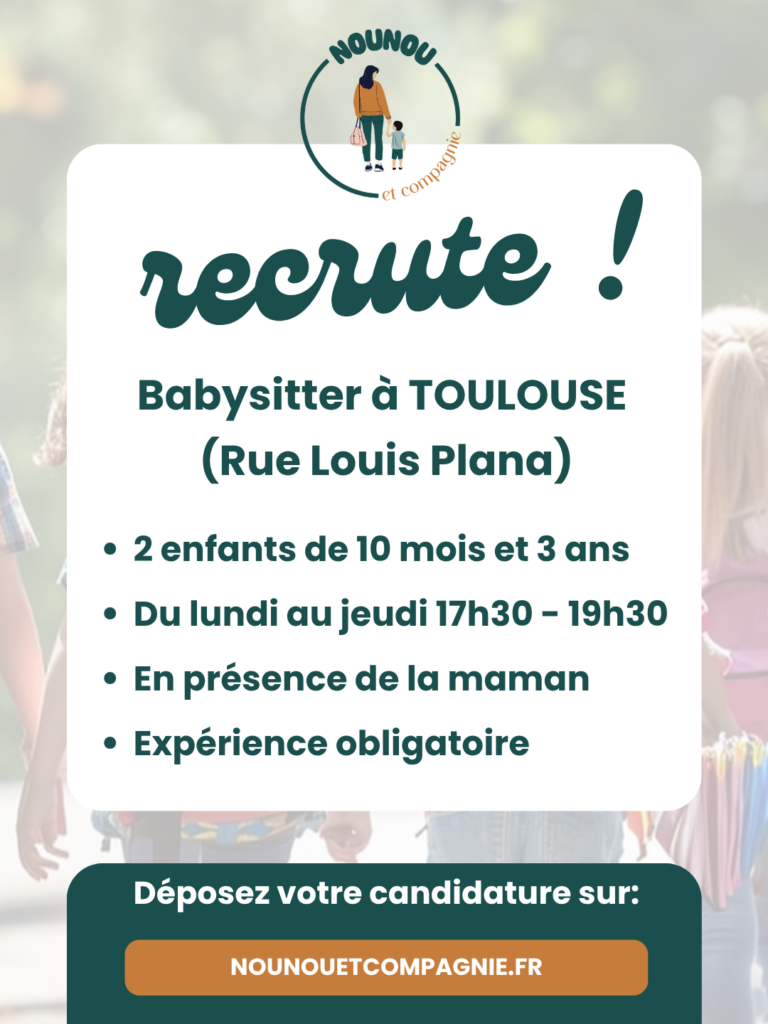 offre d'emploi toulouse jolimont nounou