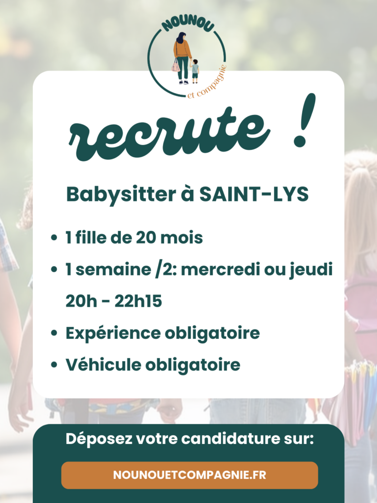 offre emploi baby sitter saint-lys