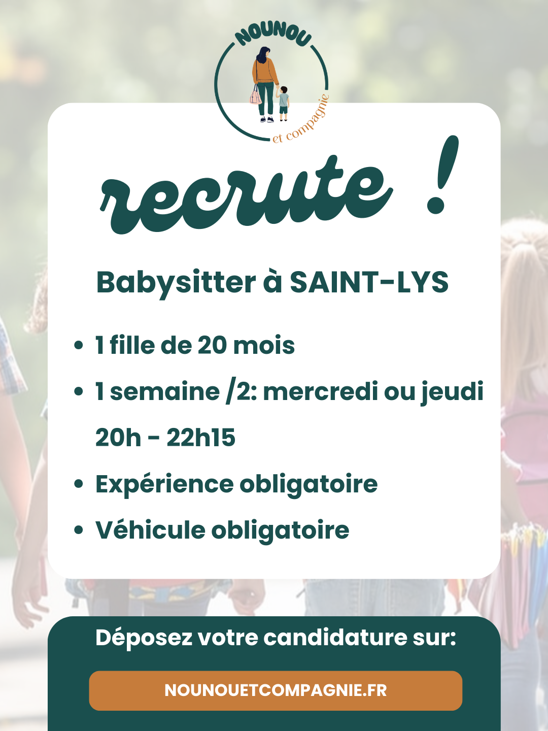 offre emploi baby sitter saint-lys