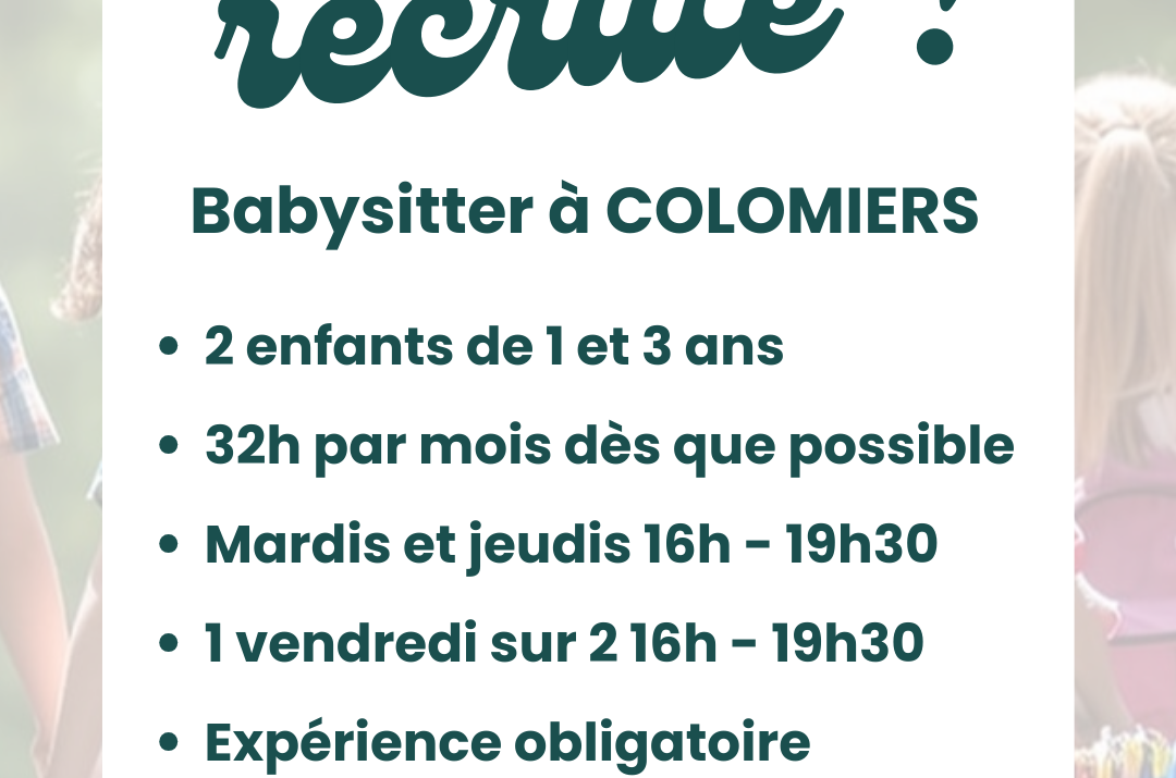 Offre d’emploi – Colomiers