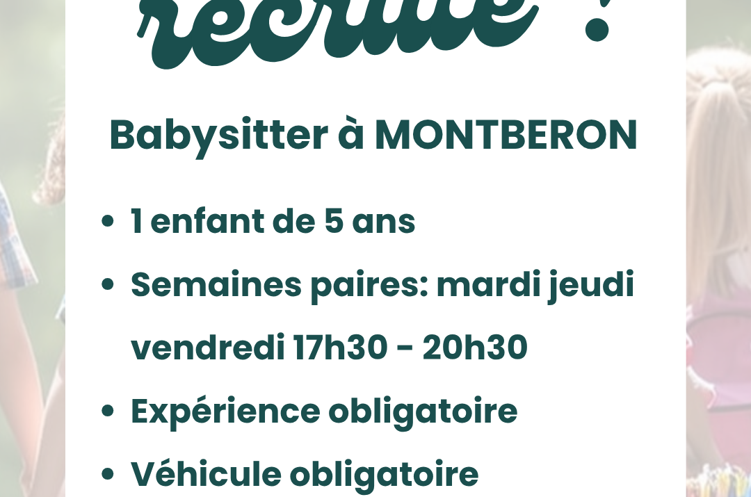 Offre d’emploi – Montberon