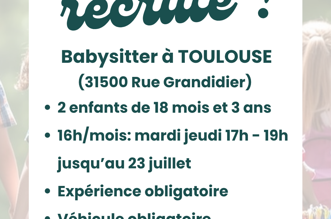 Offre d’emploi – Toulouse Cité de L&rsquo;Espace