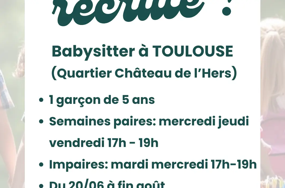 Job d&rsquo;été – Toulouse Château de l&rsquo;Hers