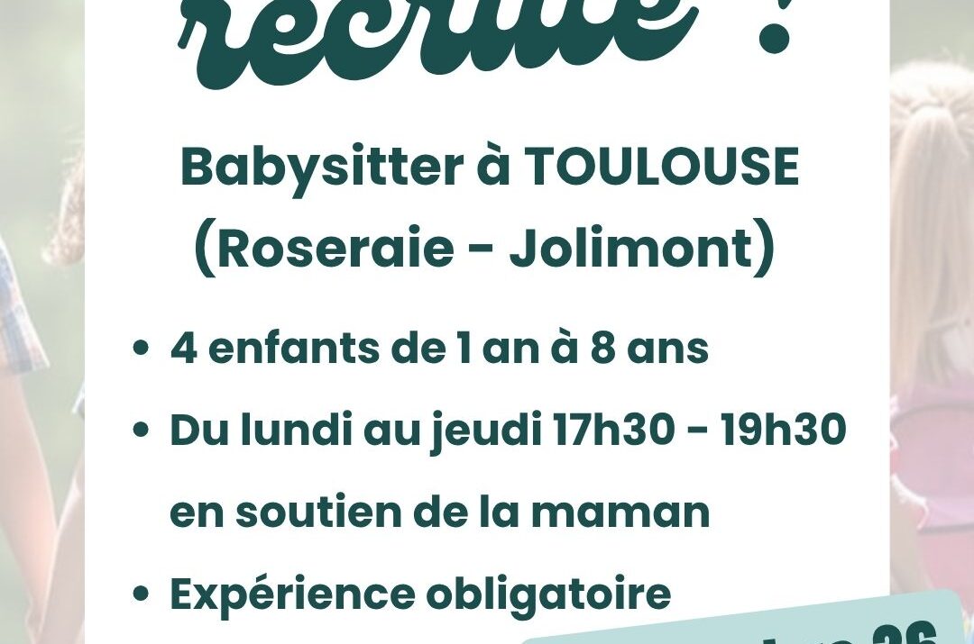 Offre d’emploi – Toulouse La Roseraie