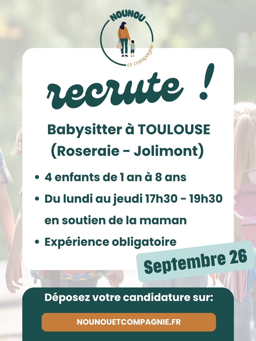 offre babysitting roseraie