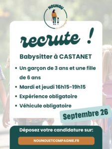 offre babysitting castanet