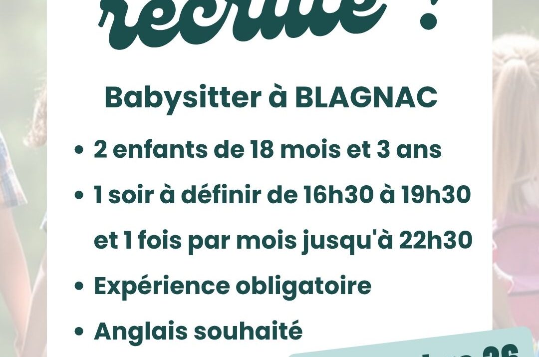 Offre babysitting- Blagnac
