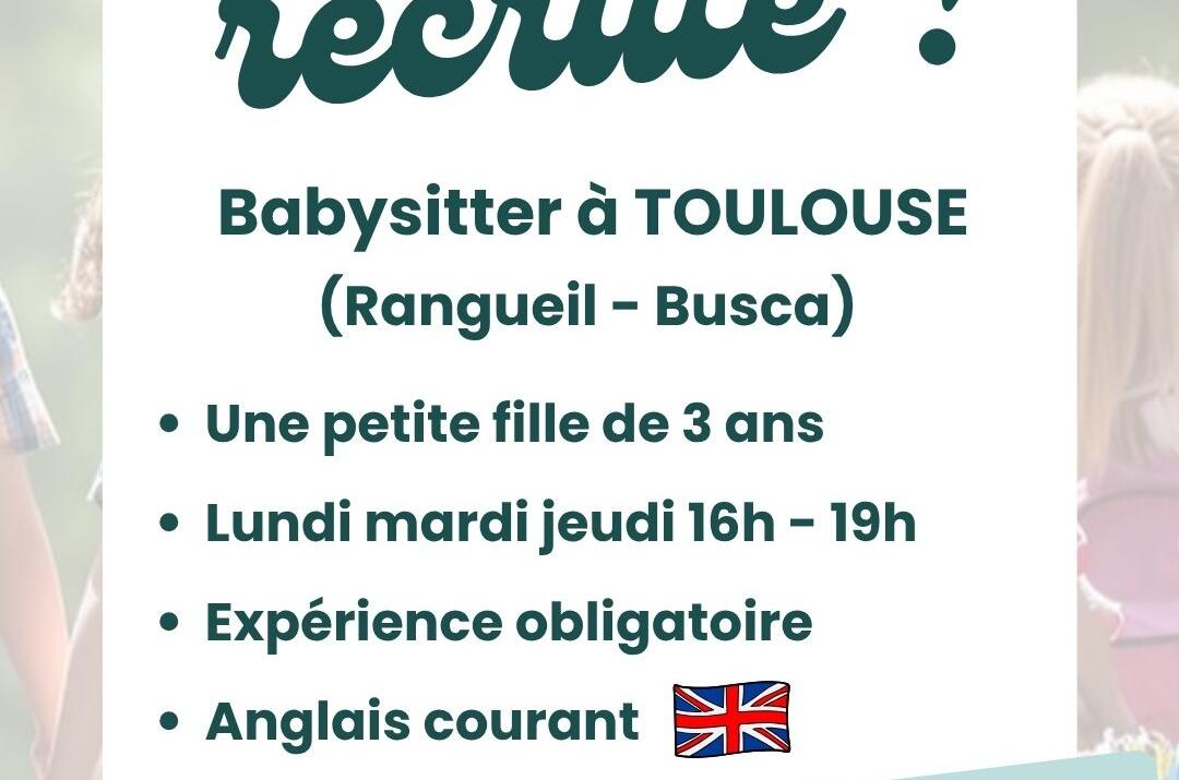 Offre d’emploi baby-sitter – Toulouse Le Busca