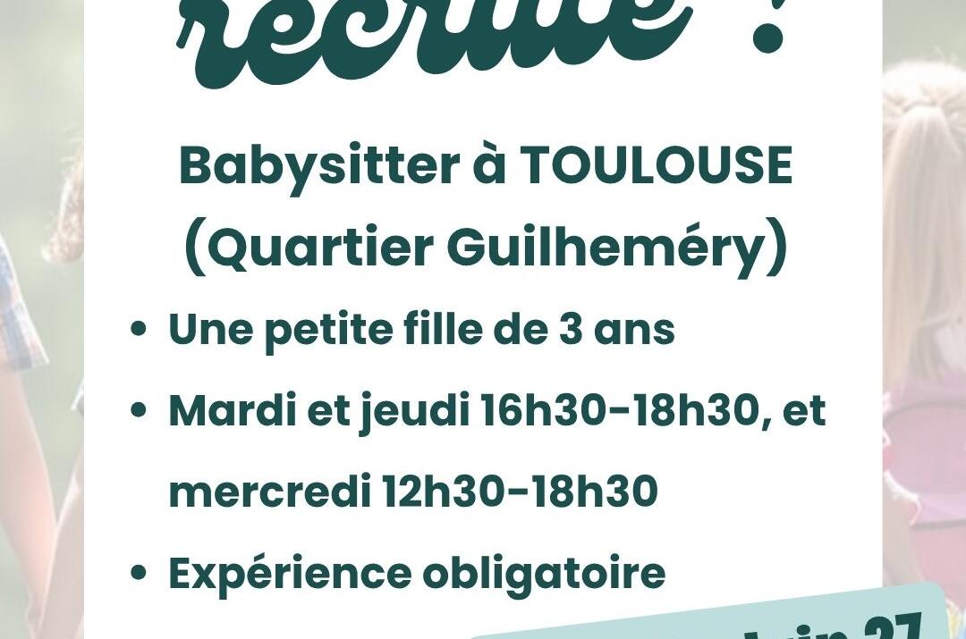 Job étudiant babysitting – Toulouse Guilhemery