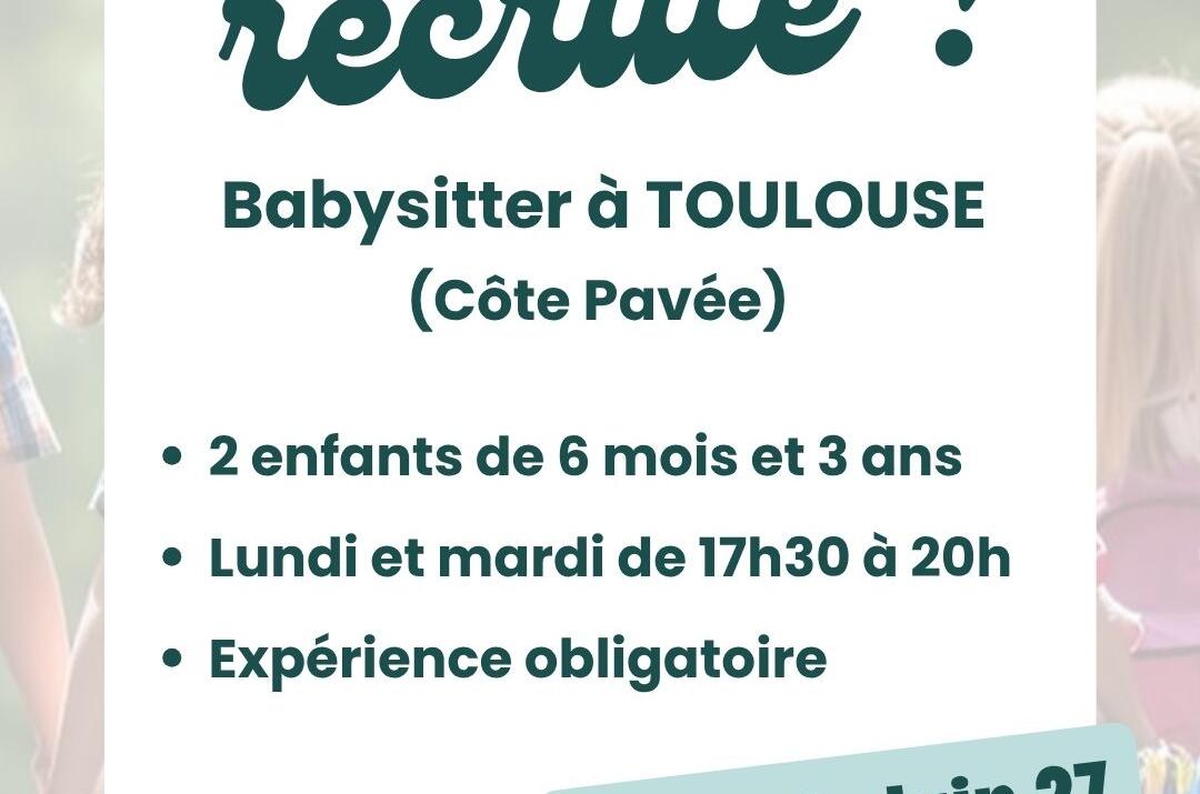 Job baby sitter – Toulouse Côte Pavée