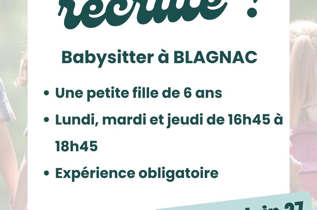 Offre d’emploi nounou à domicile – Blagnac