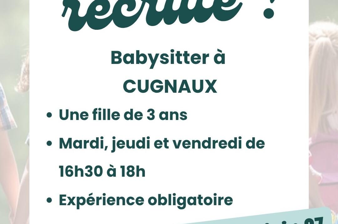 Offre d’emploi babysitter – Cugnaux